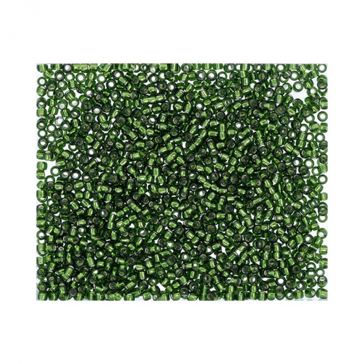 Бисер Япония "TOHO" 15/0  круглый 2  1.5 мм 5 х 5 г №0037 травяной