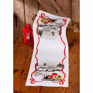 Набор для вышивания PERMIN арт.75-7636 Дорожка Ночной Санта 34х100 см