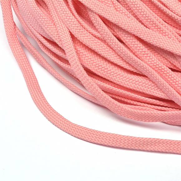 Шнур плоский полиэфир 08 мм арт. 859 цв. розовый уп.200м