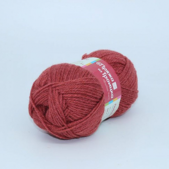 Пряжа для вязания ТРО Подмосковная (50% шерсть, 50% акрил) 10х100г/250м цв.0788 св.марсала
