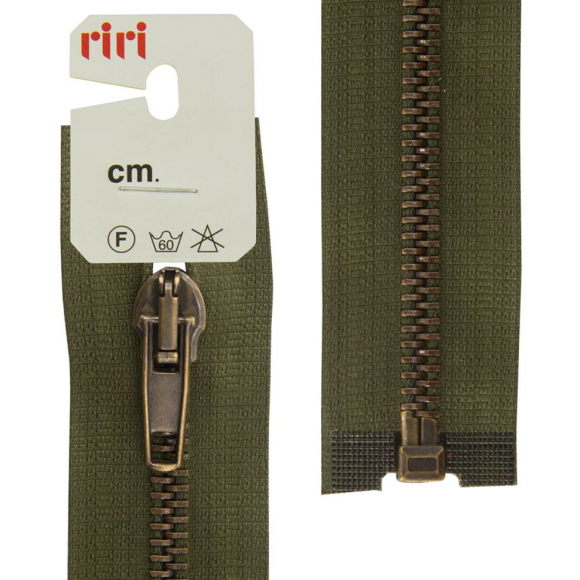 40257_Молния металл разъёмная, 1 замок, AT, 5 мм, 80 см, цвет тесьмы 2827, хаки