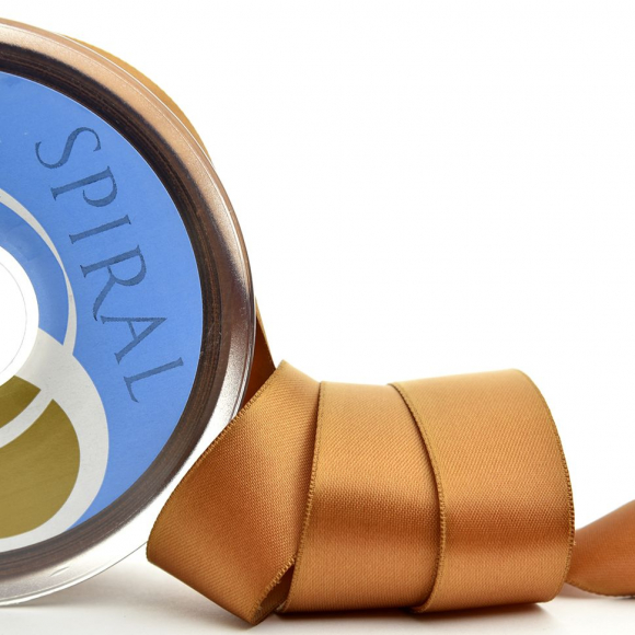 Лента атласная двусторонняя SAFISA, 25 мм, 25 м, цвет 44, бронзовый Лента атласная двусторонняя SAFISA, 25 мм, 25 м, цвет 44, бронзовый