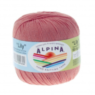 Пряжа ALPINA LILY (100% мерсеризованный хлопок) 10х50 г/175 м цв.804 св.сиреневый