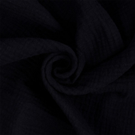 Ткань Муслин 125 г/м? 100% хлопок шир.130 см арт.TBY.Mus.24723.28 цв.28 черный рул.25м