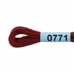 Нитки для вышивания Gamma мулине (0207-0819) 100% хлопок 24 x 8 м цв.0771 красно-коричневый