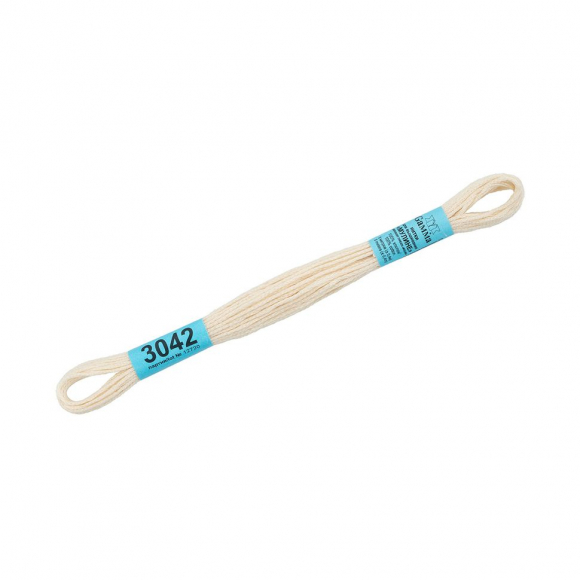 Нитки для вышивания Gamma мулине (0820-3070) 100% хлопок 24 x 8 м цв.3042 серо-кремовый