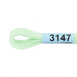 Нитки для вышивания Gamma мулине (3071-3172) 100% хлопок 24 x 8 м цв.3147 бл.салатовый