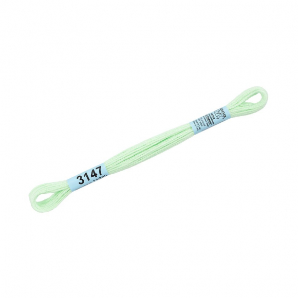 Нитки для вышивания Gamma мулине (3071-3172) 100% хлопок 24 x 8 м цв.3147 бл.салатовый