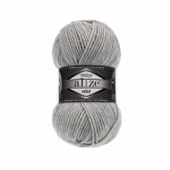 Пряжа для вязания Ализе Superlana midi (25% шерсть, 75% акрил) 5х100г/170м цв.208 св.серый меланж