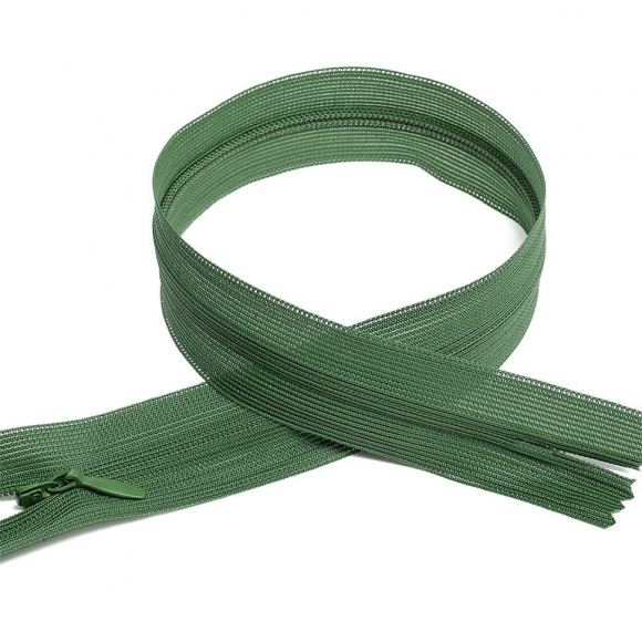 Молния MaxZipper пласт. потайная №3 50см н/р цв.F268 оливково-зеленый уп.50шт