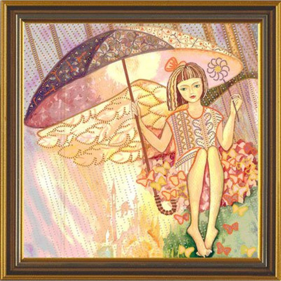 Набор для вышивания бисером НОВА СЛОБОДА арт.НК1144 Серебряный дождь 35х35 см