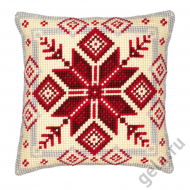 Набор для вышивания VERVACO арт.PN-0008494 Подушка Норвежская снежинка 40х40 см