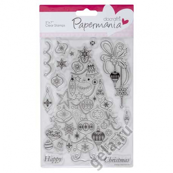 Набор прозрачных штампов "Новогодняя елка"