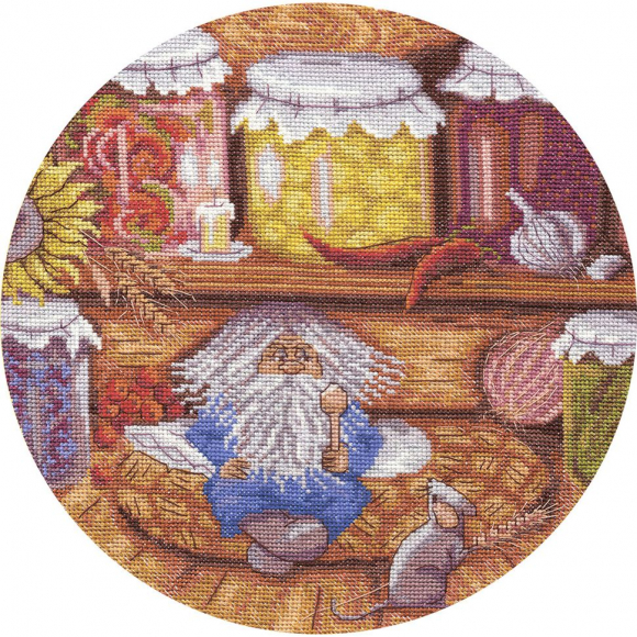 Набор для вышивания PANNA арт. SO-0938 Домовой - хранитель очага 24х24 см