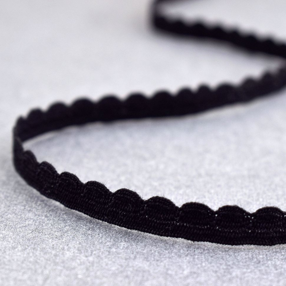173876_Кант-тесьма, 8 мм, цвет черный