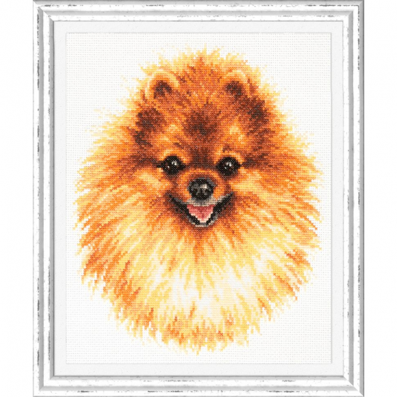 Набор для вышивания ЧУДЕСНАЯ ИГЛА арт.59-22 Померанский шпиц 22х25 см