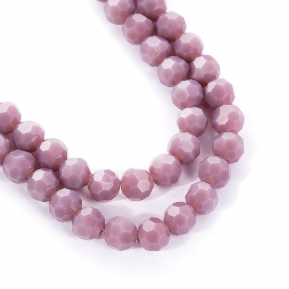 Бусины граненые Рондель (стекло) на нитях арт.TBY-R-2  6мм  цв.56 серый уп.50х100 бусин