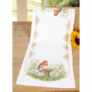 188196_Набор для вышивания дорожки "Малиновка и маргаритки"