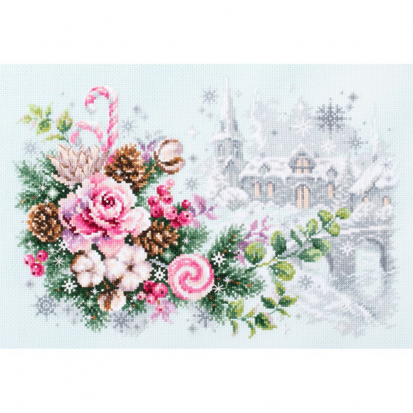 Набор для вышивания ЧУДЕСНАЯ ИГЛА арт.100-244 Рождественское настроение 32x22 см