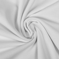 Ткань пике(лакоста) гл/крашеный, 175г/м?  100% хл   шир.125+125см арт.ДЛ-175100-3001 цв.белый пач. 45-70м  (1кг-2,3м)