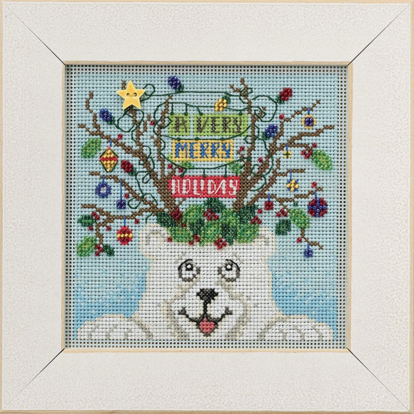 Набор для вышивания бисером "Новогодний Мишка"