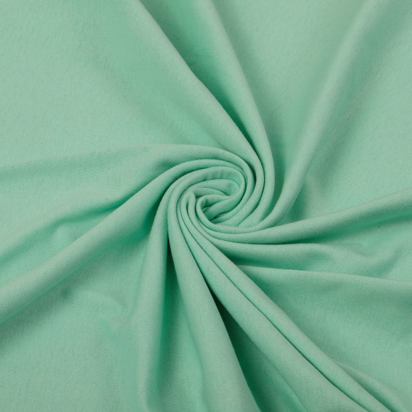 Ткань трикотаж Кулирка хлопок 145г опененд 100+100см мята 13-6009 уп.6м