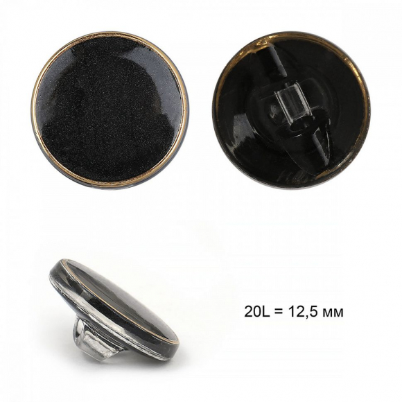 Пуговицы пластик TBY.B301 цв.05 черный 20L на ножке 30шт Пуговицы пластик TBY.B301 цв.05 черный 20L на ножке 30шт