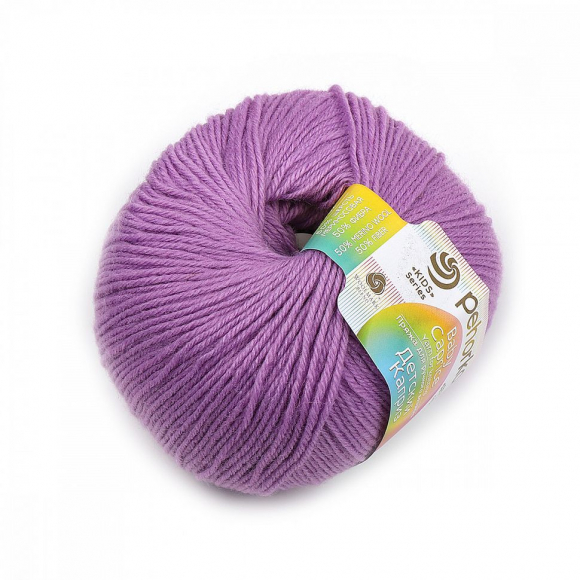 Пряжа для вязания ПЕХ Детский каприз (50% мериносовая шерсть, 50% фибра) 10х50г/225м цв.179 фиалка