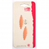 Подвеска "Лист", в комплекте 2 колечка