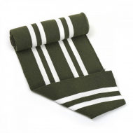Подвяз трикотажный полиэстер арт.TBY.73082 цв.олива с белыми полосами, 14х100см уп.5шт Подвяз трикотажный полиэстер арт.TBY.73082 цв.олива с белыми полосами, 14х100см уп.5шт