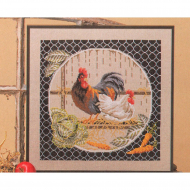 Набор для вышивания OEHLENSCHLAGER арт.76413 Курицы 37х37 см
