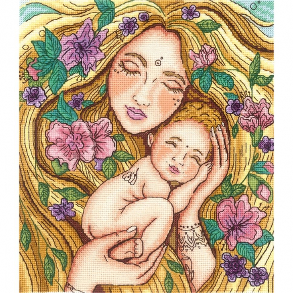 Набор для вышивания СДЕЛАЙ СВОИМИ РУКАМИ арт.М-36 Мамина любовь 19,5х22,5 см