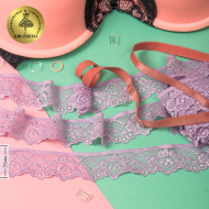 Кружево-стрейч KRUZHEVO арт.TBY.L839 шир.35мм цв.18 сиреневый уп.50м