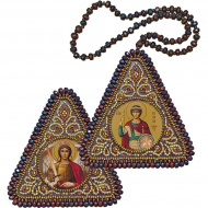 Набор для вышивания НОВА СЛОБОДА арт.ВХ1117 Св. Вмч. Георгий Победоносец и Архангел Михаил 7х7 см