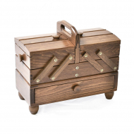 55786_Шкатулка для рукоделия, бук, 3 этажа, коричневый