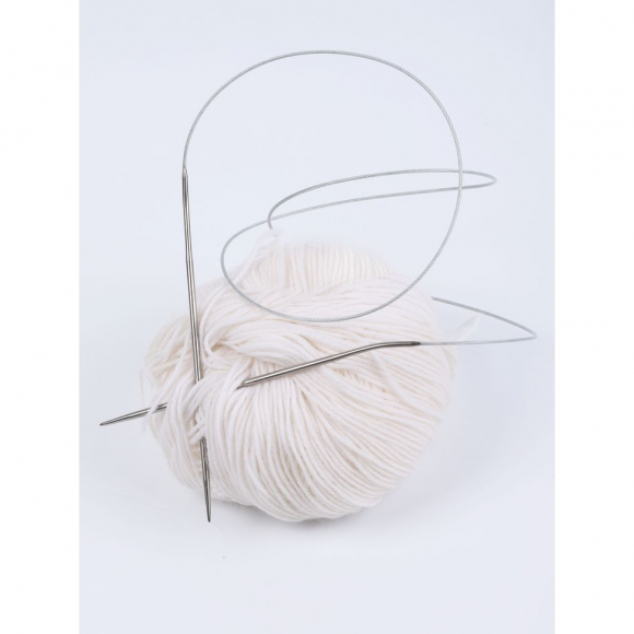 Спицы для вязания круговые Maxwell Gold, металлические на тросике арт.120-30 3,0 мм /120 см