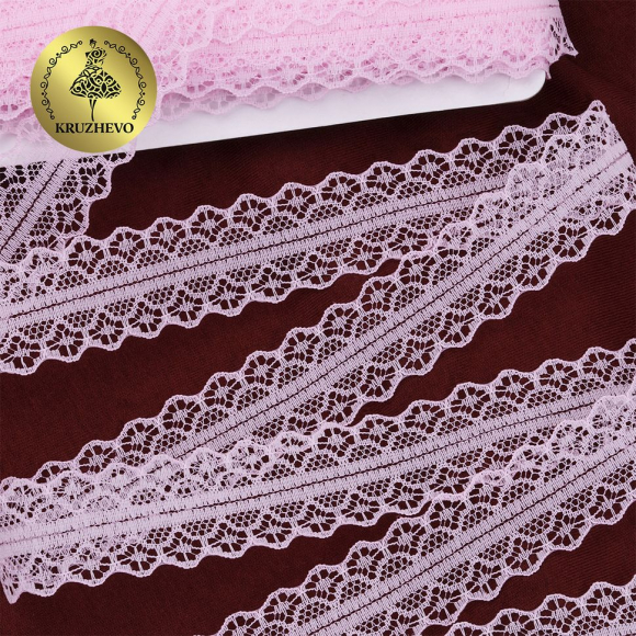 Кружево-трикотаж KRUZHEVO арт.TBY 1659-1 шир.30мм цв.09 св.розовый, уп.27,4м