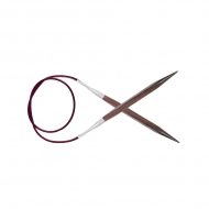 25123 Knit Pro Спицы круговые для вязания Cubics 4мм/40см, дерево, коричневый