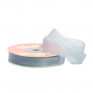 Лента капрон (органза) IDEAL шир.12мм цв.1062 серый уп.27,4 м