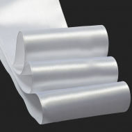 Лента атласная 100мм  цв.3001 кипенно-белый IDEAL уп.27,4 м