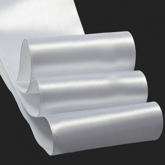 Лента атласная 100мм  цв.3001 кипенно-белый IDEAL уп.27,4 м