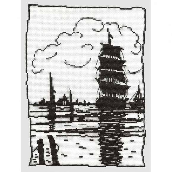 Набор для вышивания PANNA арт. KR-0451 Парусник 19х25 см Набор для вышивания PANNA арт. KR-0451 Парусник 19х25 см
