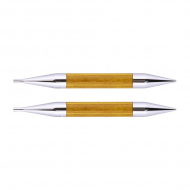 29265 Knit Pro Спицы съемные для вязания Royale 12мм для длины тросика 28-126см, ламинированная береза, желтый топаз, 2шт