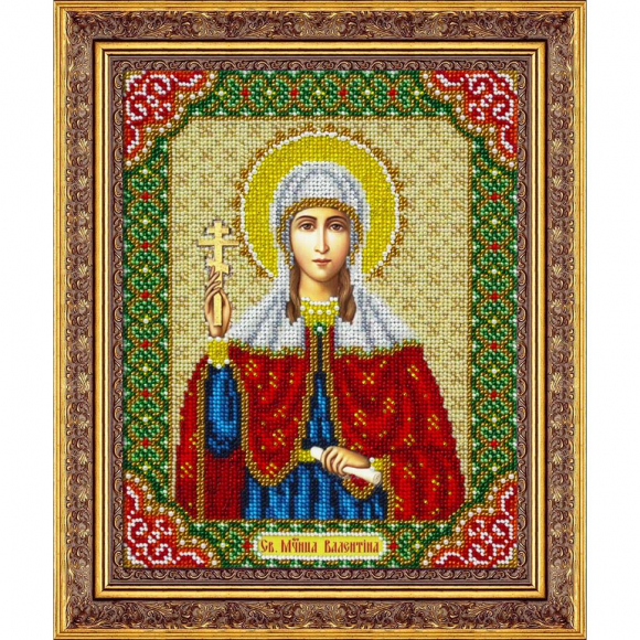 Набор для вышивания бисером ПАУТИНКА арт.Б-1074 Св. Валентина 20х25 см Набор для вышивания бисером ПАУТИНКА арт.Б-1074 Св. Валентина 20х25 см