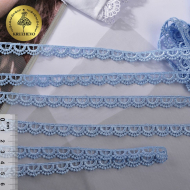 Кружево гипюр KRUZHEVO арт.TR.8G8008 шир.10мм цв.09 голубой уп.9м