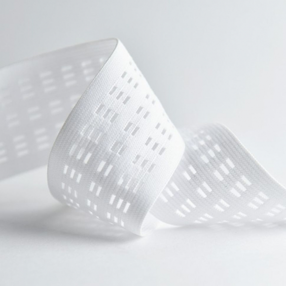 181918_Резинка поясная решетчатая, 45 мм, 25 м, цвет 02 белый