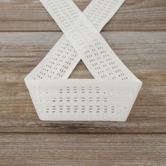 181918_Резинка поясная решетчатая, 45 мм, 25 м, цвет 02 белый