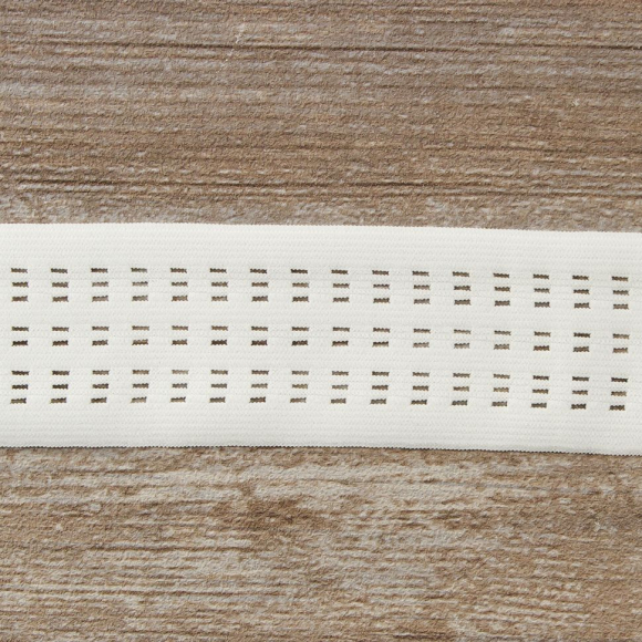 181918_Резинка поясная решетчатая, 45 мм, 25 м, цвет 02 белый