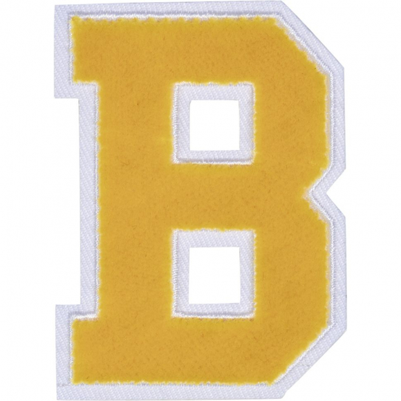 Термоаппликация "Буква В желтая"