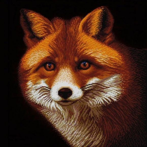 Рисунок на ткани (Бисер) КОНЁК арт. 1450 Рыжая красотка 40х40 см